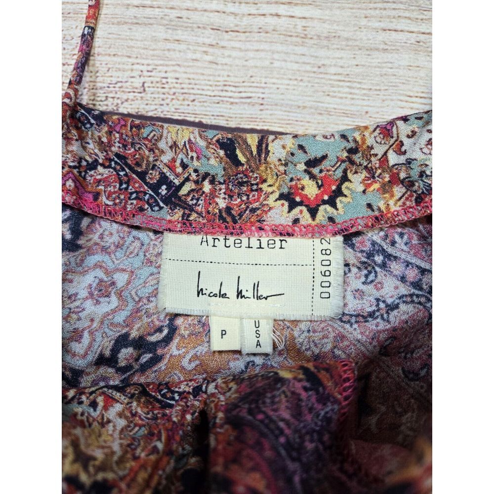 Nicole Miller Artelier AZALEA  Georgette Cold Shoulder Blouse, US Petite‎ - Picture 3 of 9